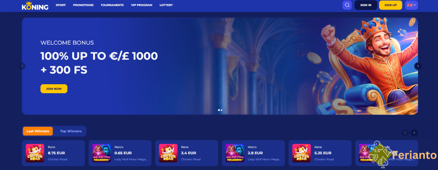 Koning casino zonder cruks