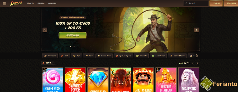 Sankra casino zonder cruks